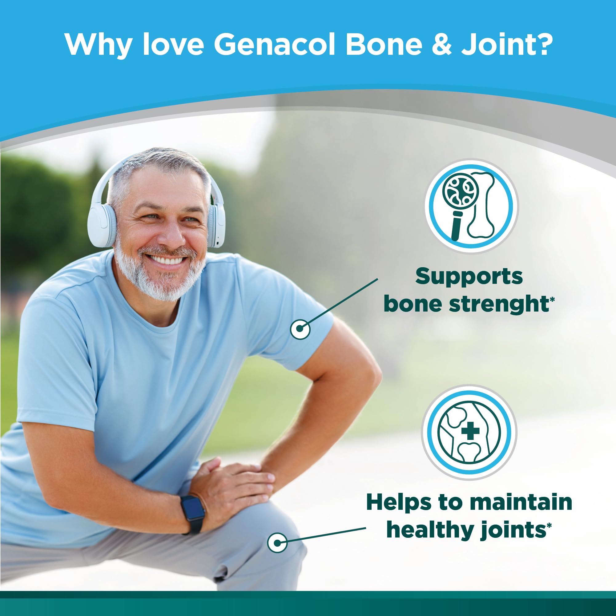 Genacol Bone & Joint Support Supplement with measuring spoon