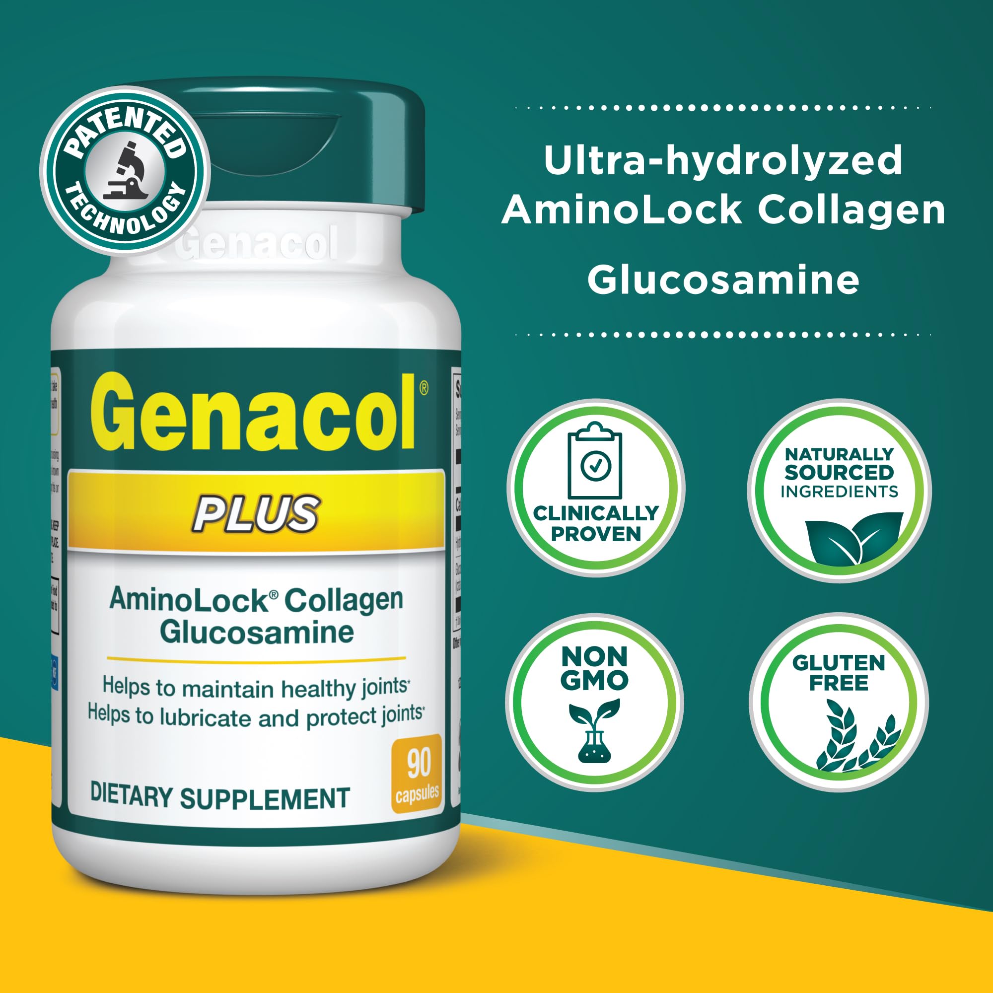 Genacol Glucosamine and AminoLock Collagen Supplement side view
