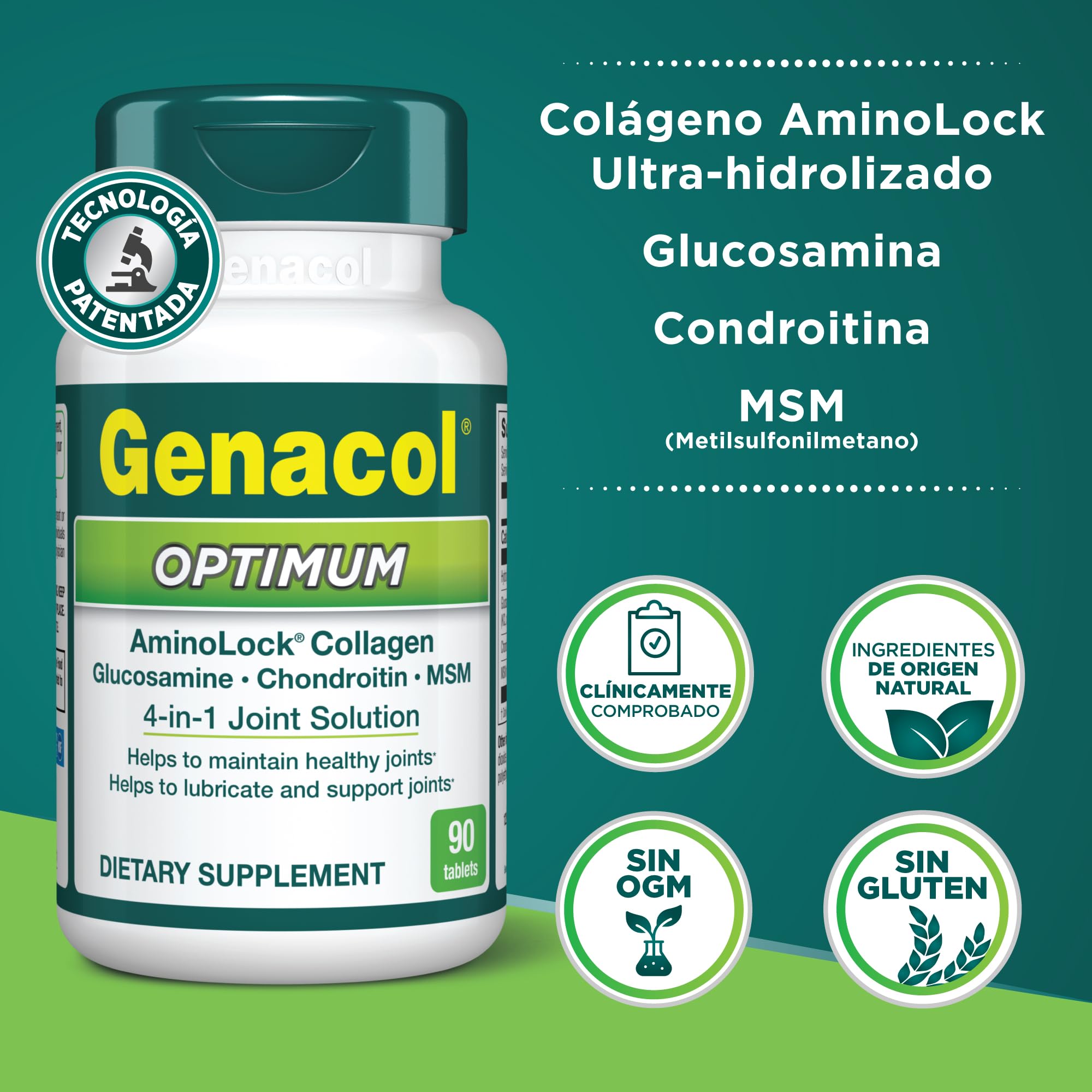 Genacol Joint Support Supplement 170g back view