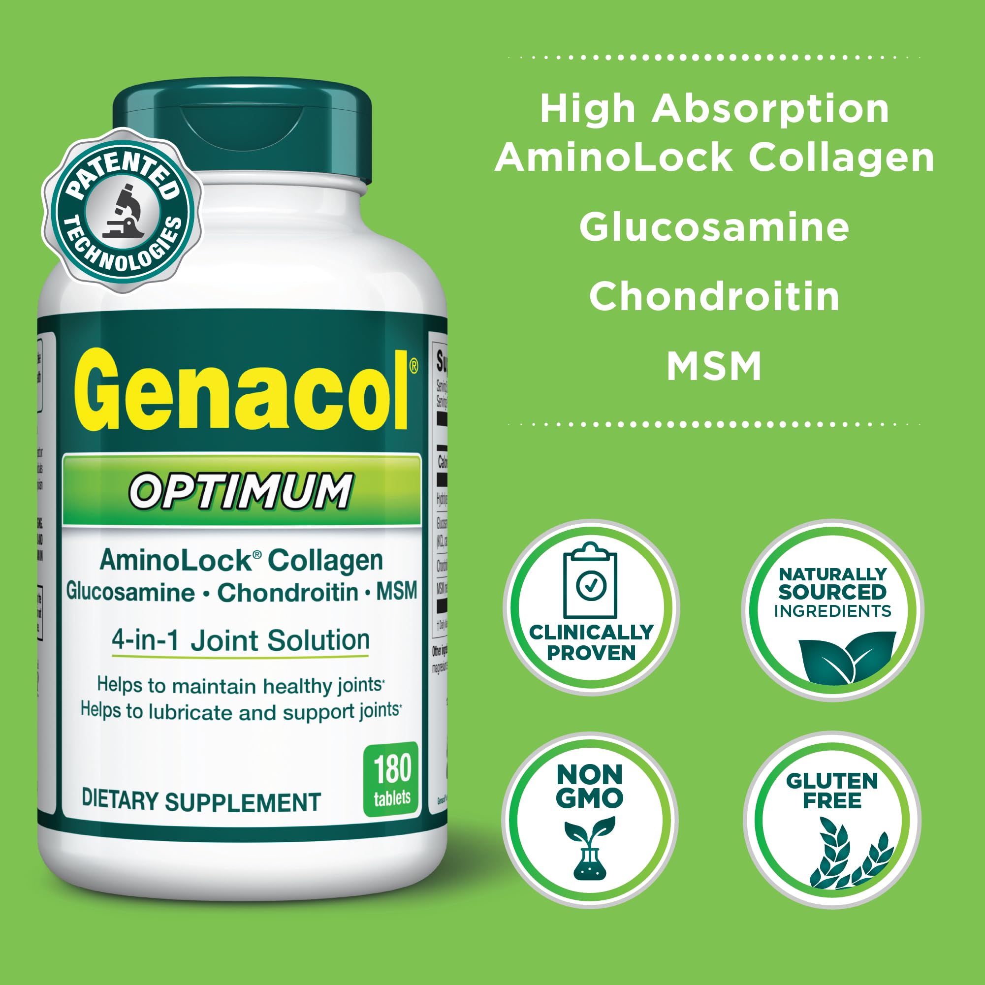 Genacol Joint Support Supplement tablets close-up