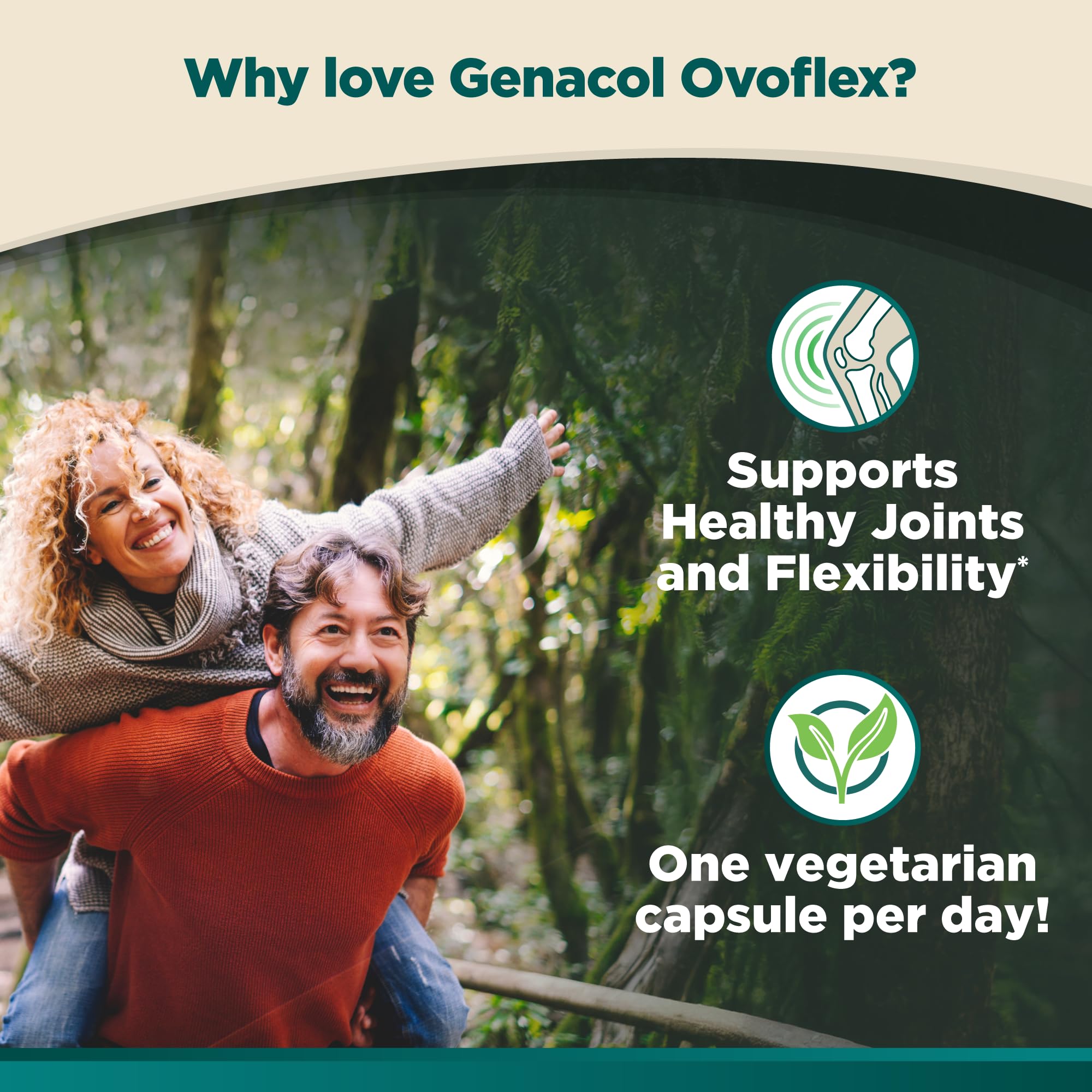 Genacol Ovoflex packaging with natural background