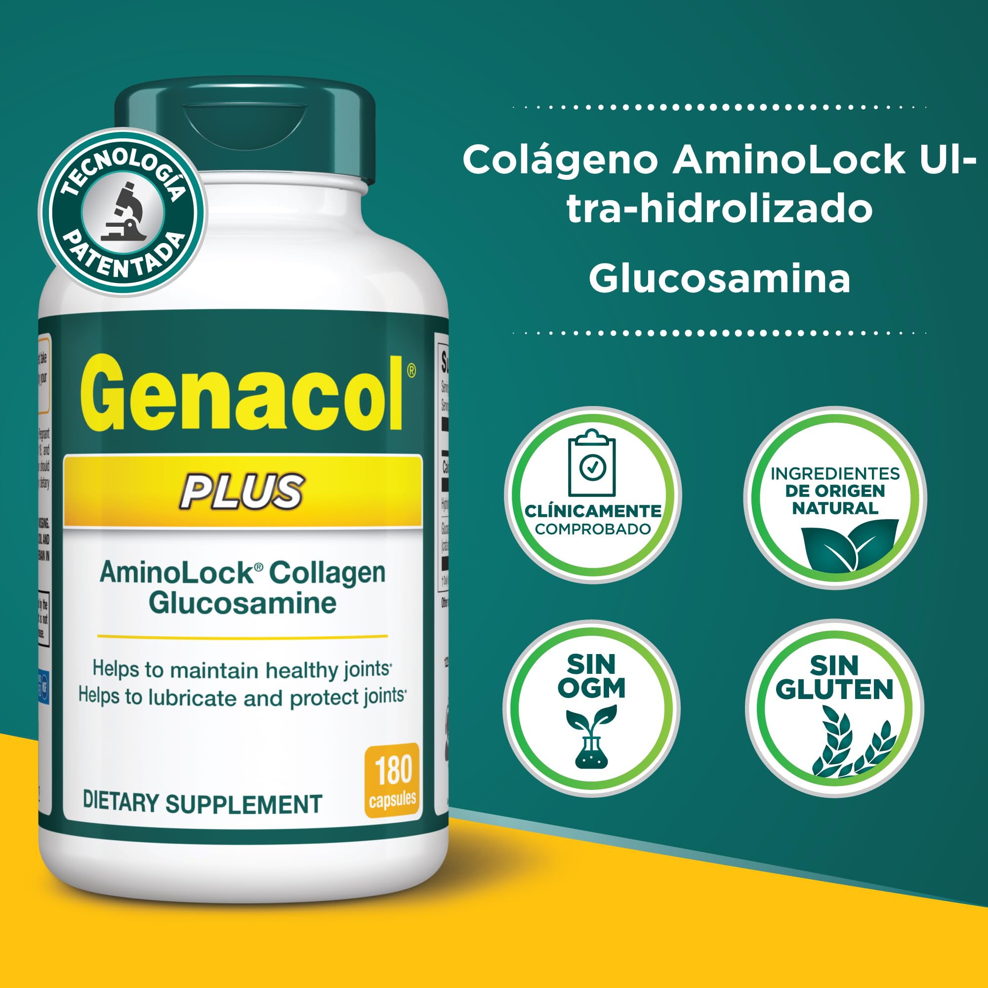 Genacol Plus Glucosamine and Collagen Supplement capsules