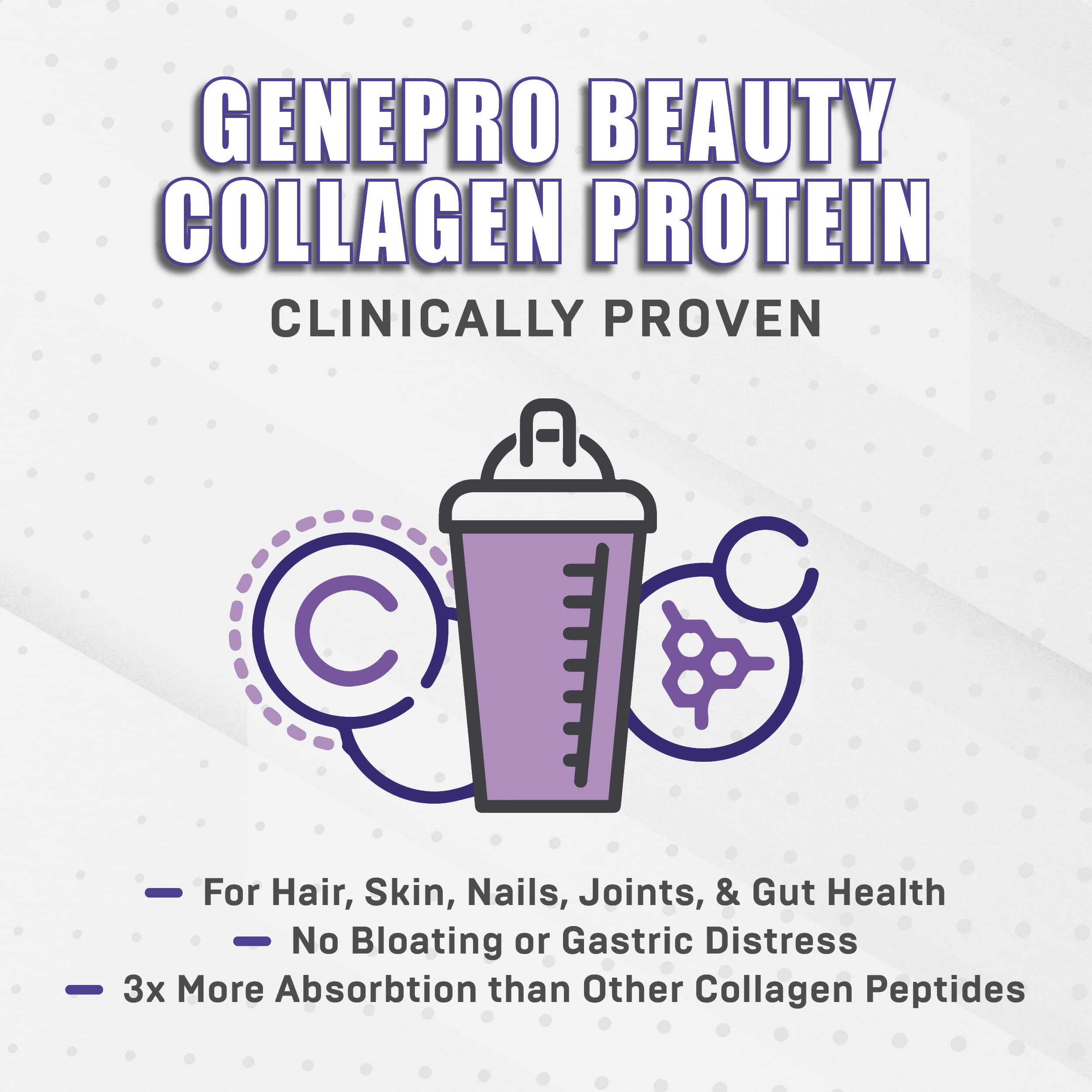 GENEPRO GEN. 3 Collagen Protein Powder mixed in a smoothie