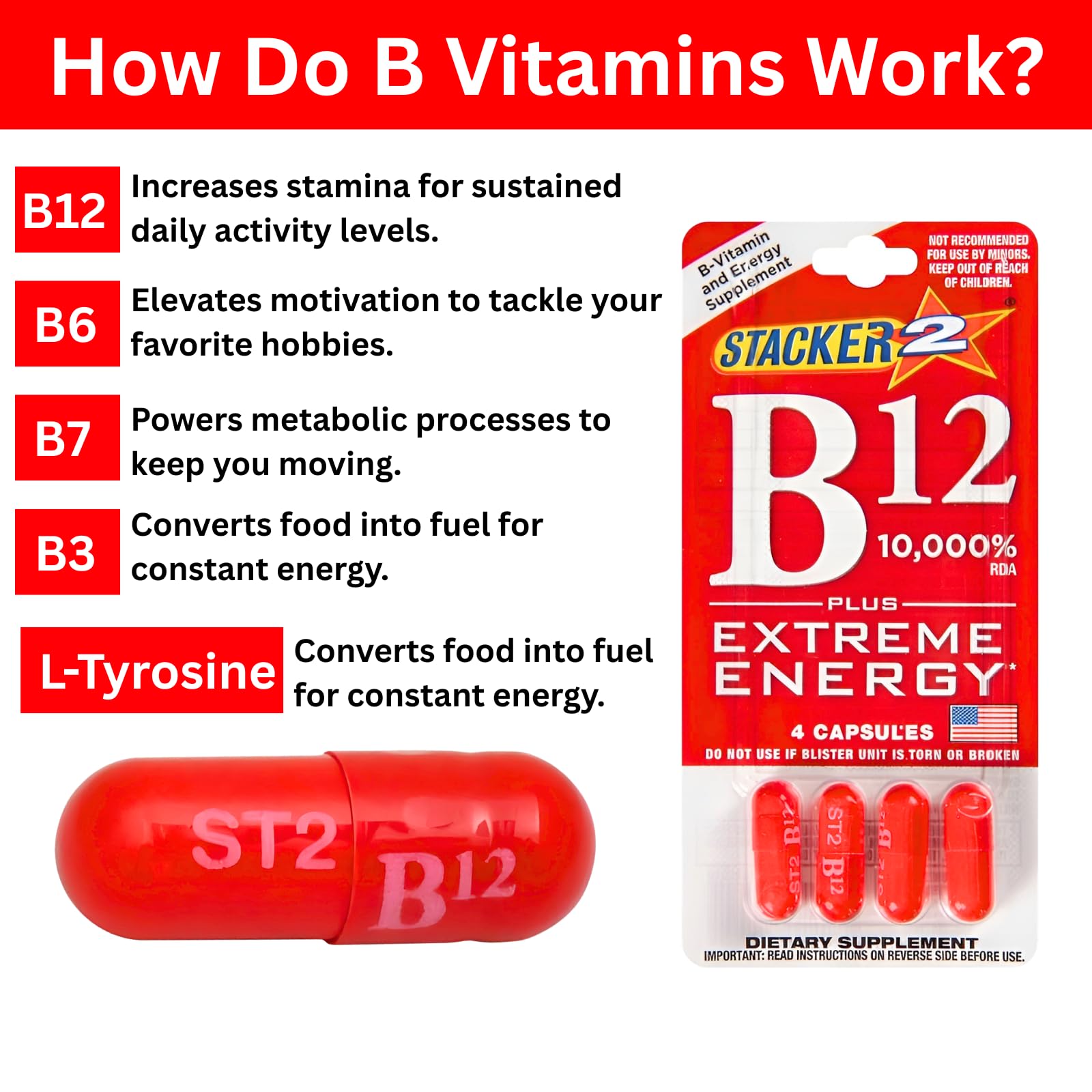 Generic B12 Supplement blister pack with capsules removed
