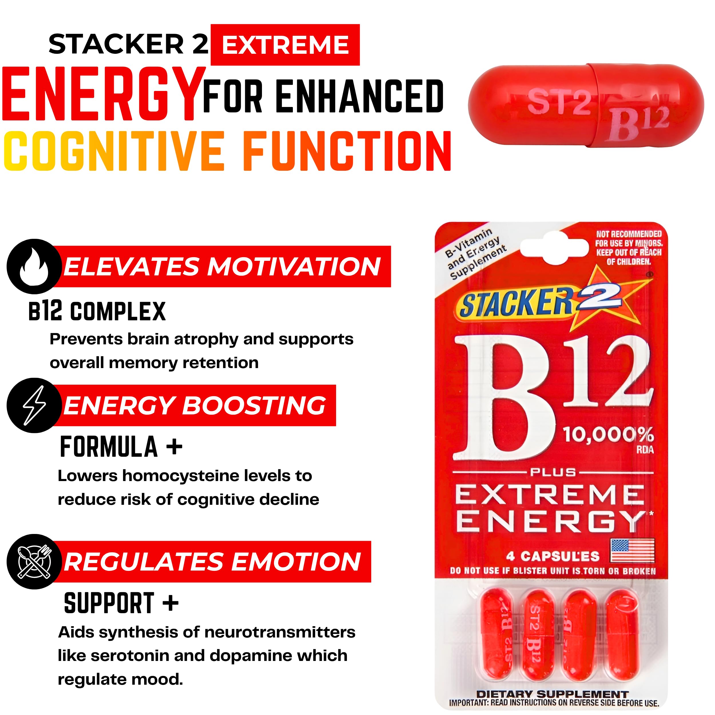 Generic B12 Supplement capsules displayed on a wooden table
