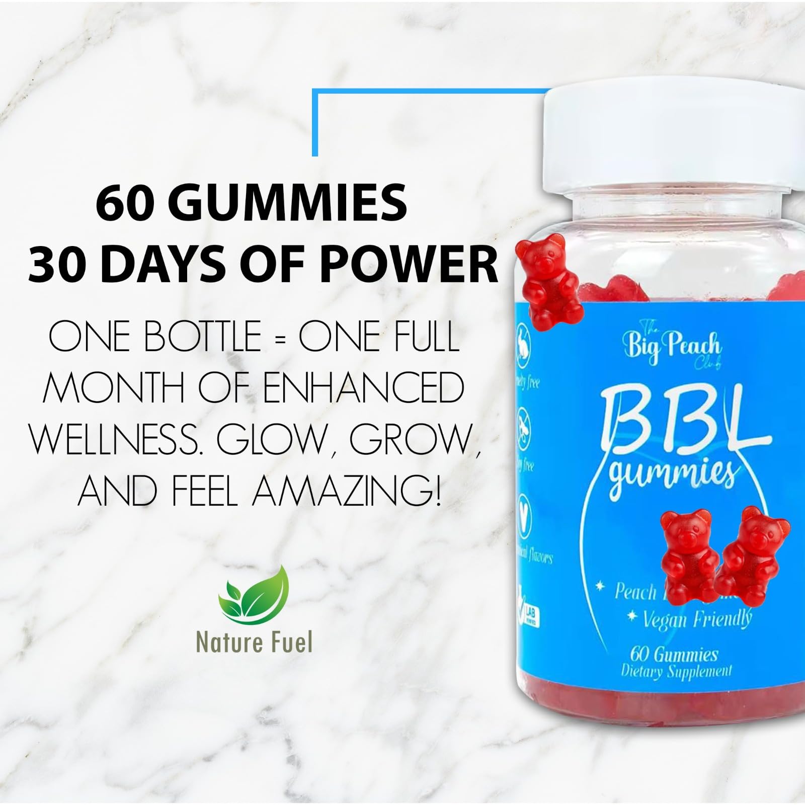 Generic BBL Gummies side view packaging