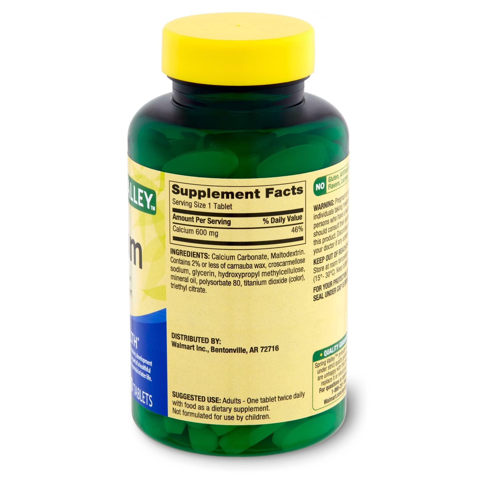 Generic Calcium 600mg capsules close-up