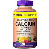 Generic Calcium Gummies with Vitamin D3 and Zinc front view