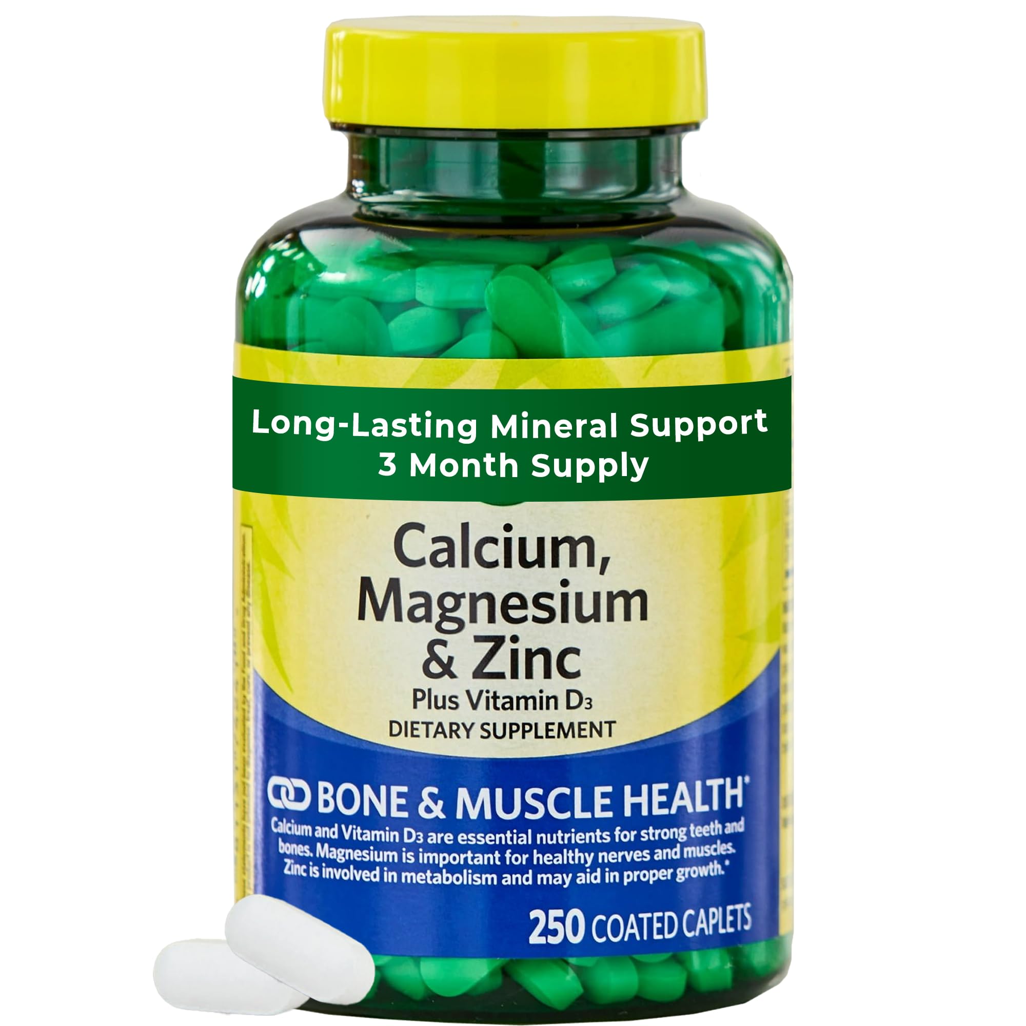 Generic Calcium Supplement caplet close-up
