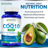 Generic CoQ10 200mg capsules in a hand
