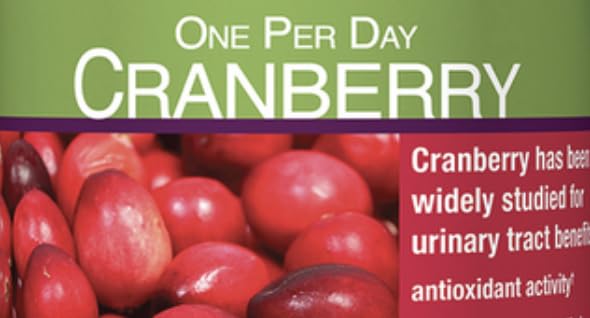 Generic Cranberry Supplement 650 mg vegetarian capsules packaging