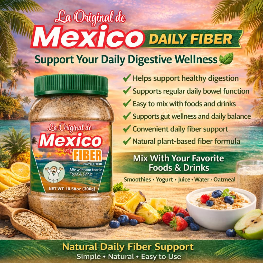 Generic Daily Fibre Powder 227g back view with nutritional information