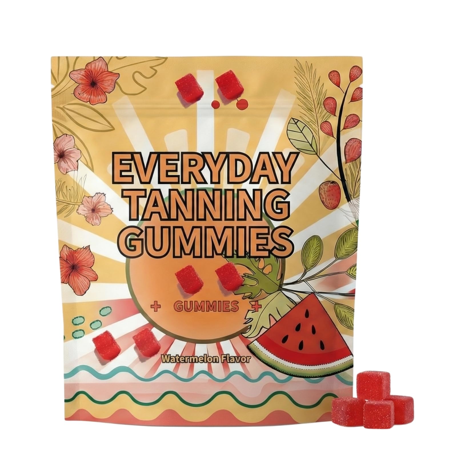 Generic Daily Tanning Gummies 75g packaging front view