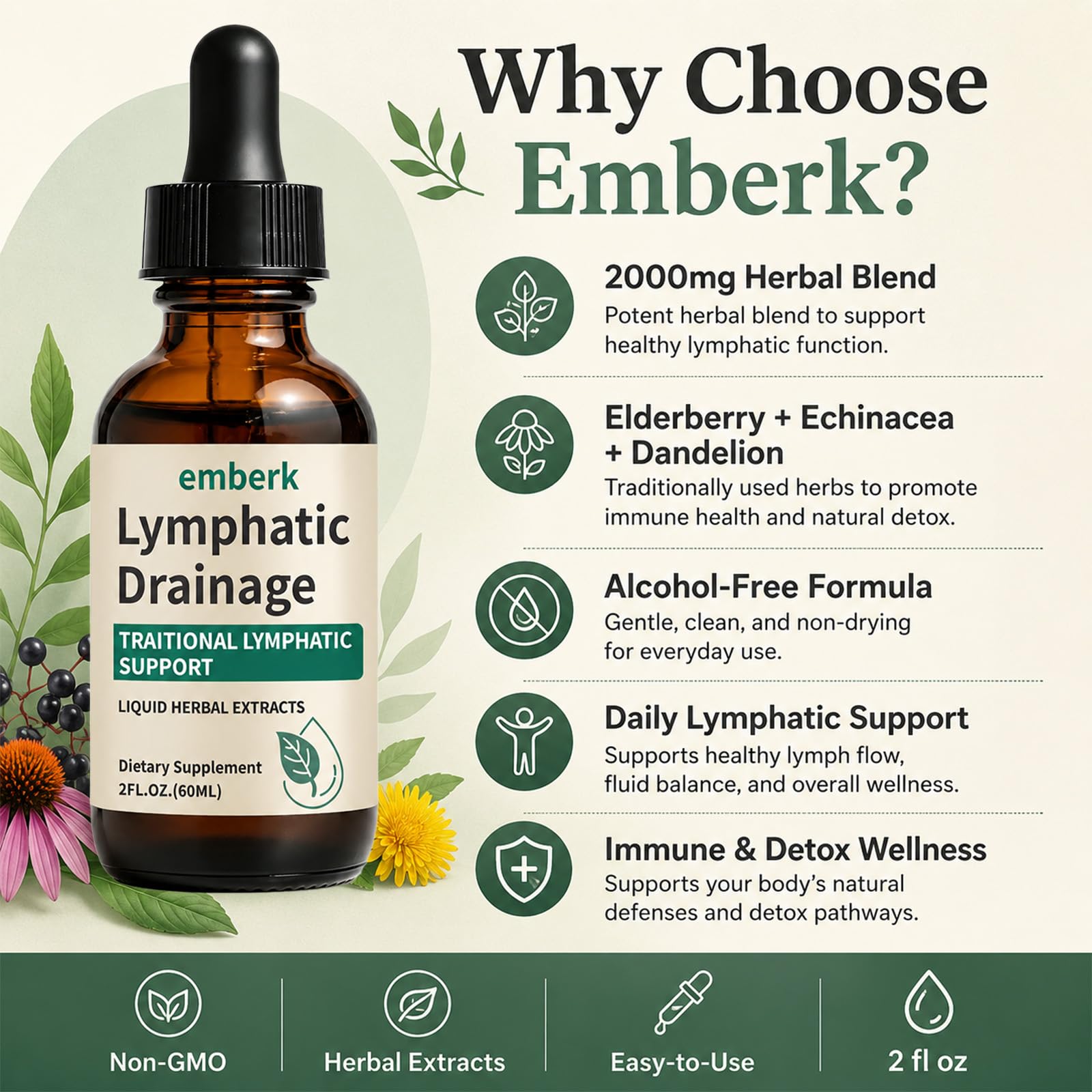 Generic Echinacea Herbal Supplement 159g dropper top