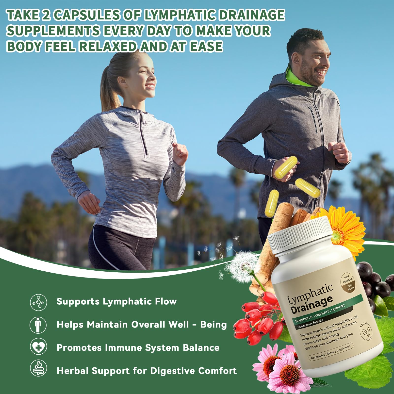 Generic Echinacea Lymphatic Support Supplement lifestyle scene