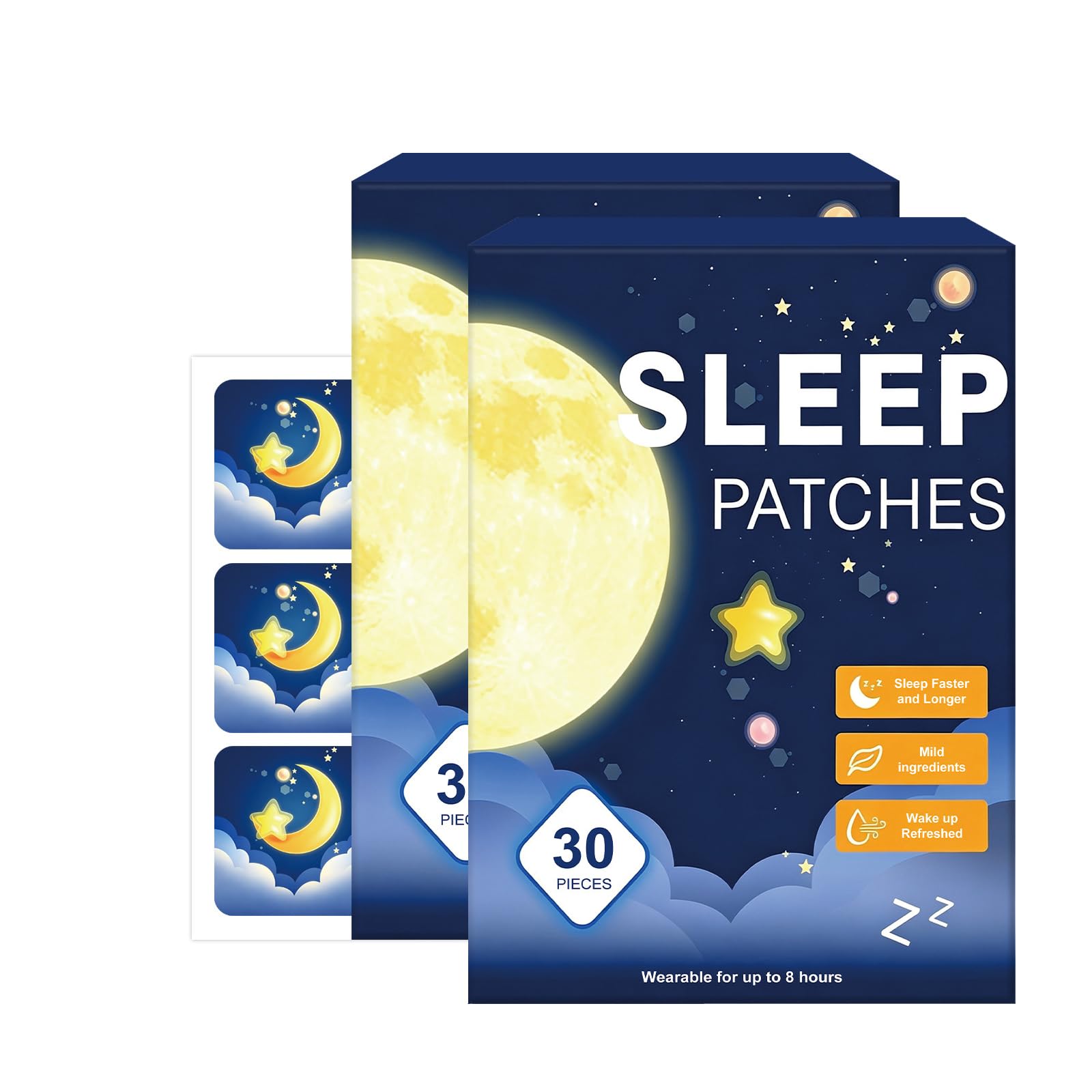 Generic Extra Strength Sleep Patches 60 Count Beige front view