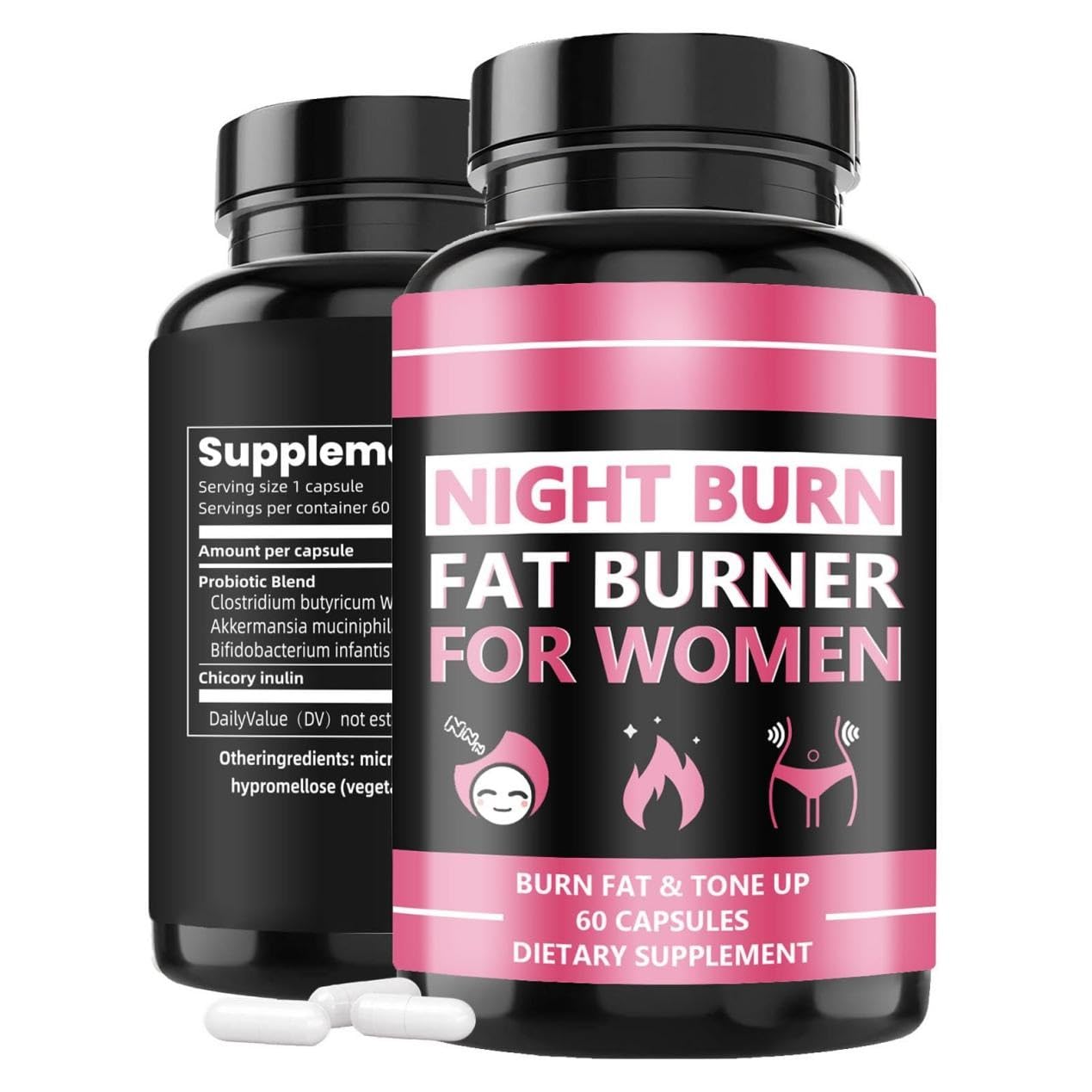 Generic Fat Burner Supplement 60 capsules front view