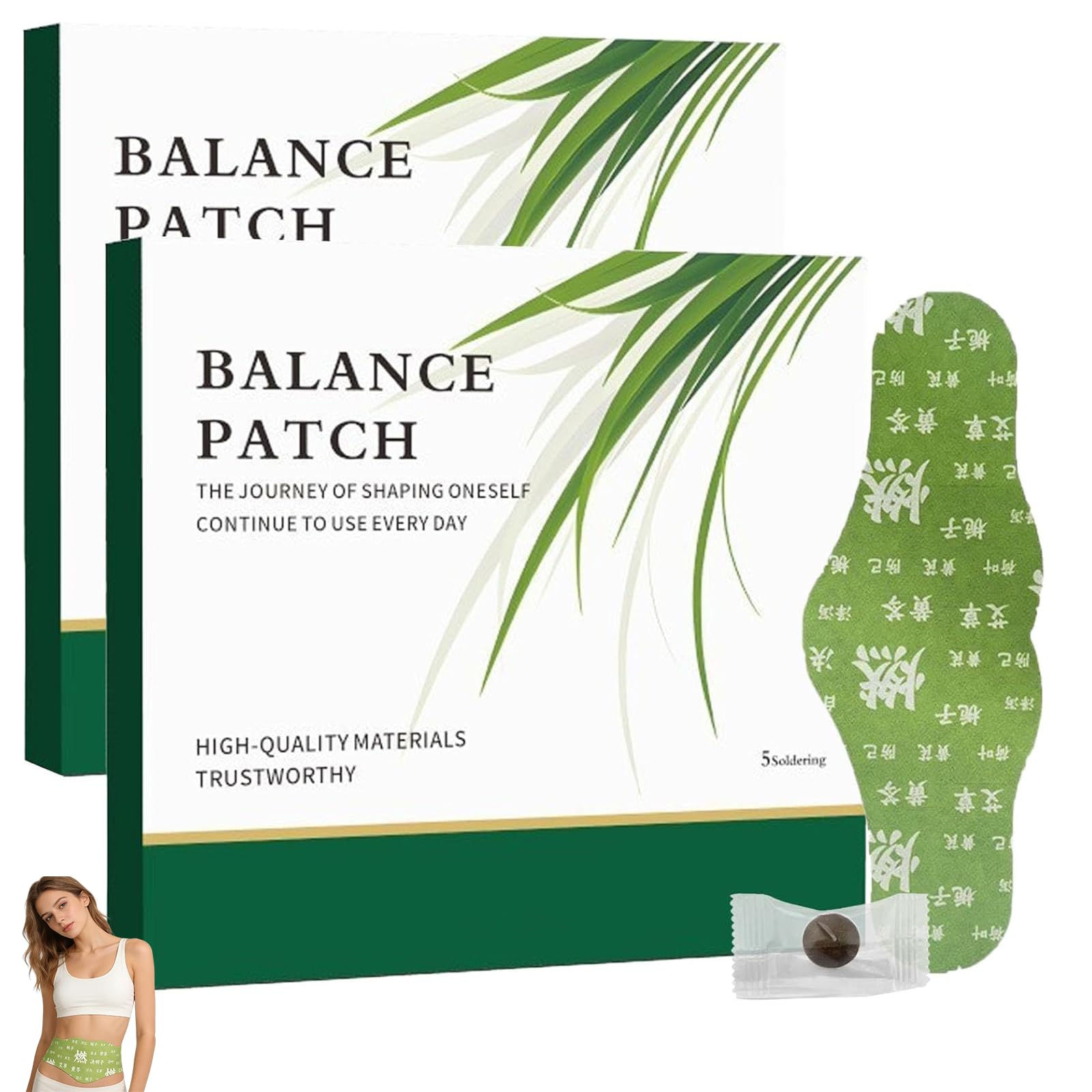 Generic Japanese Herbal Balance Patch front view with packaging