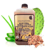 Generic Liquid Herbal Supplement front view with Aloe Vera and Nopal Cactus