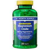 Generic Magnesium Supplement bottle surrounded by healthy lifestyle items