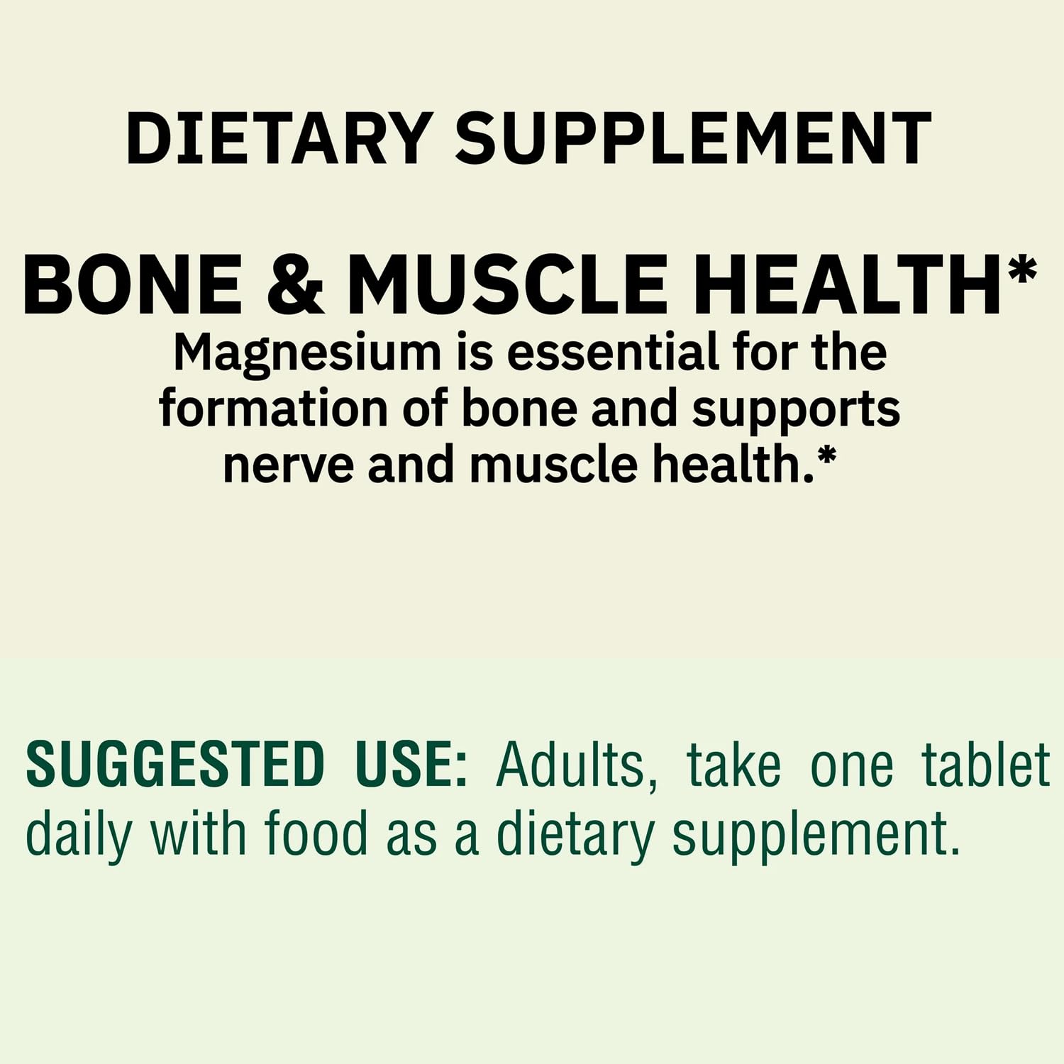 Generic Magnesium Supplement tablet on a wooden surface