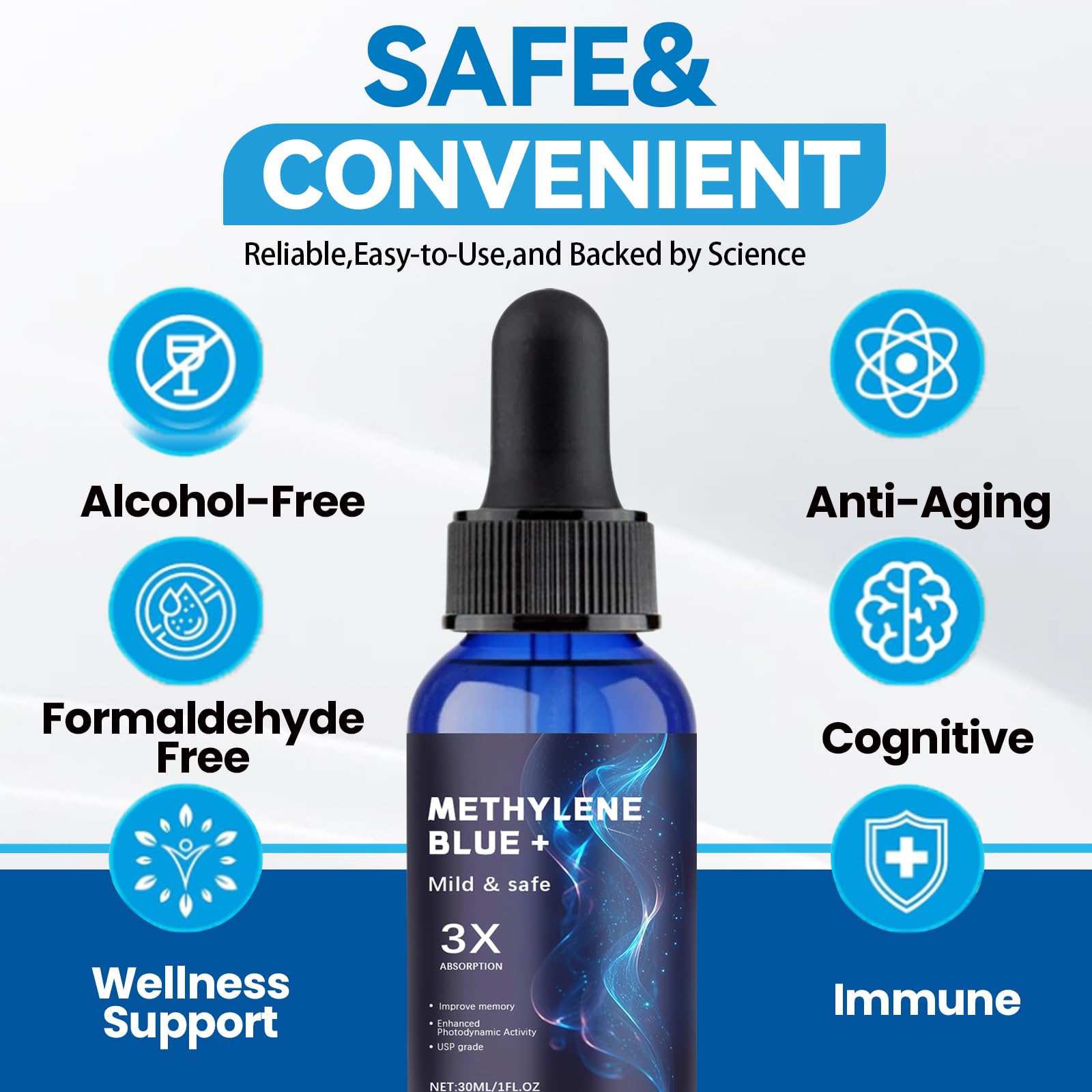 Generic Methylene Blue Supplement packaging side view