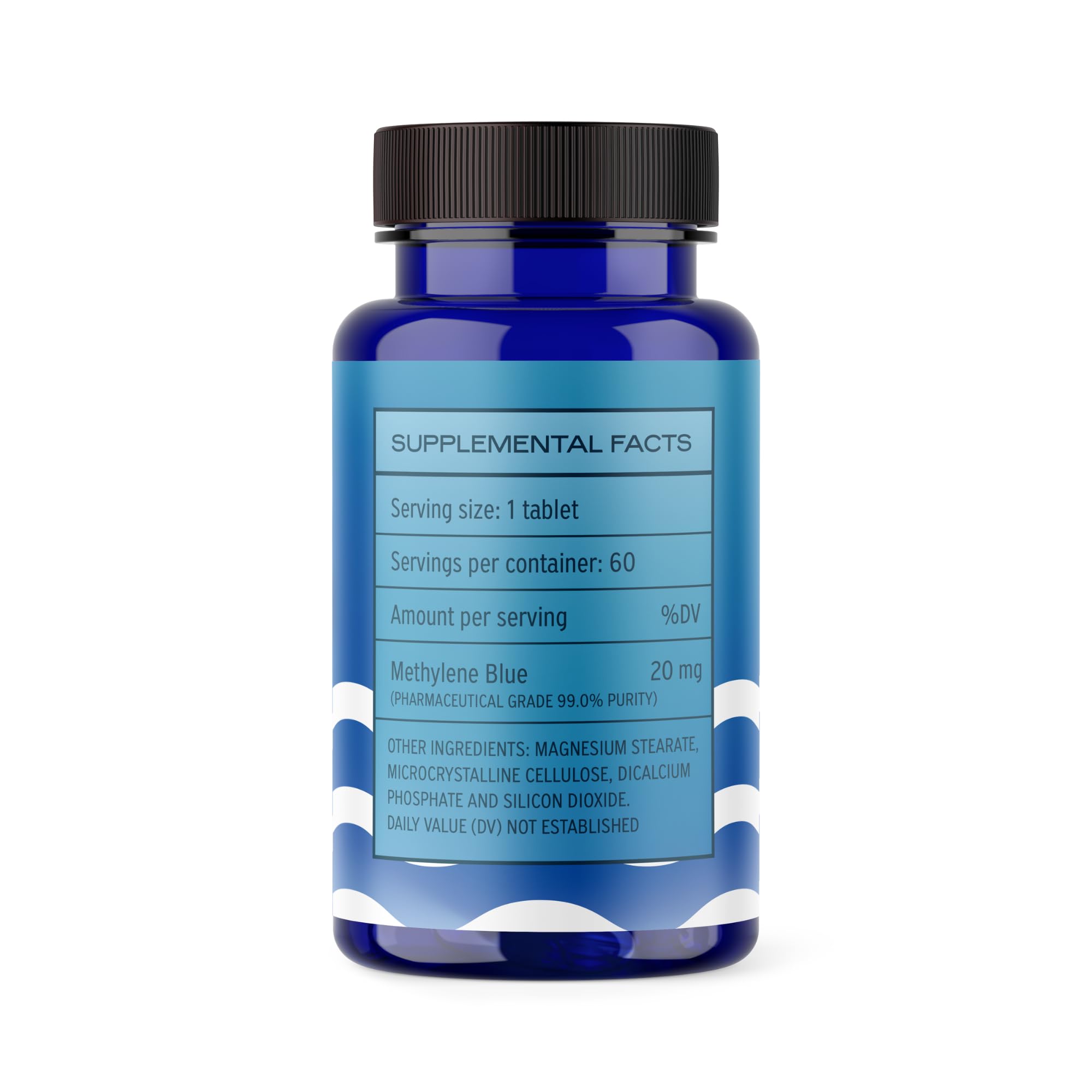 Generic Methylene Blue Tablets bottle with 60 count