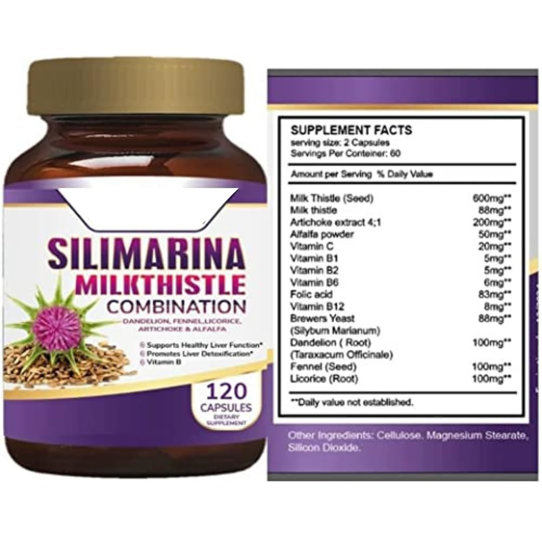 Generic Milk Thistle Supplement capsules close-up