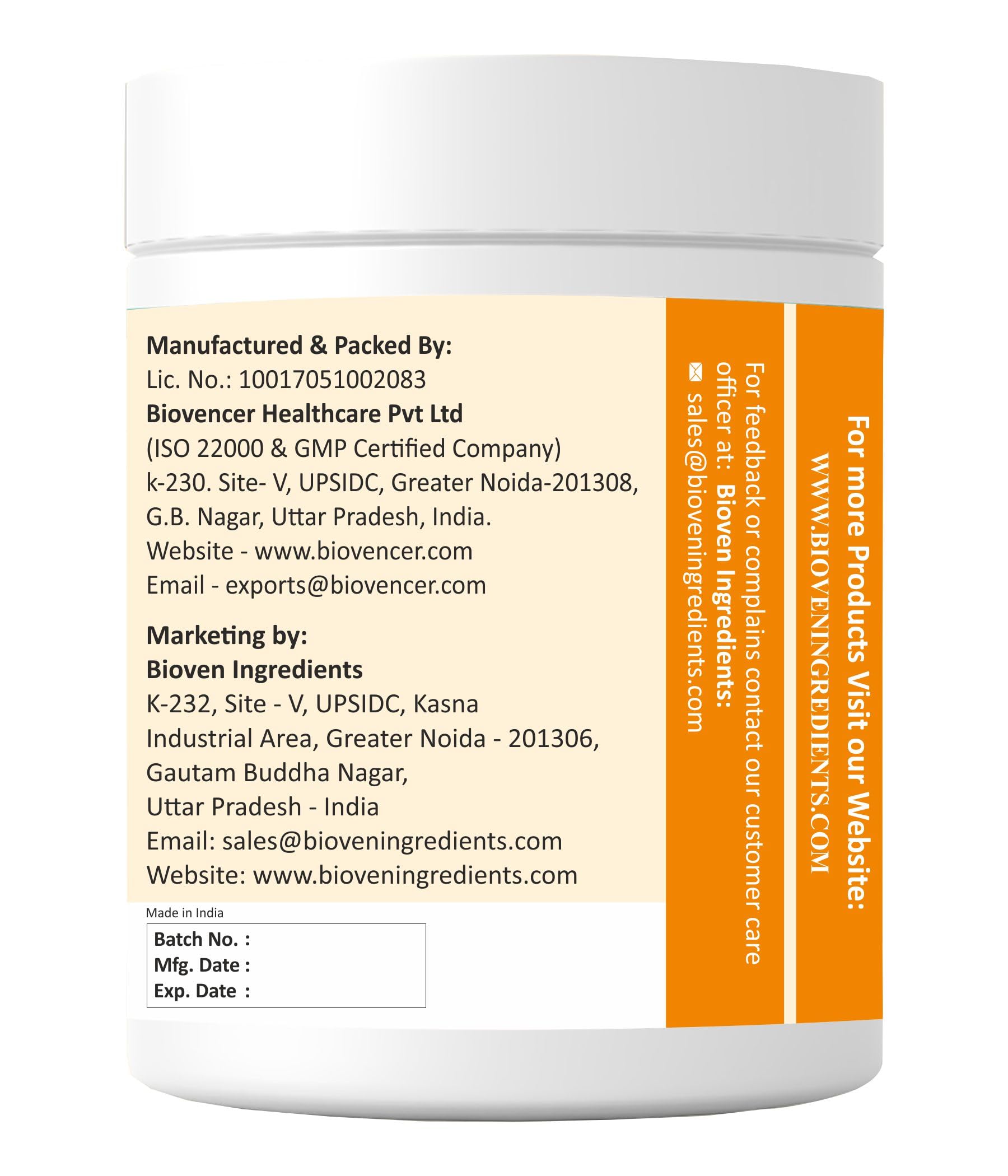 Generic Multi-Enzymes Pectinase Enzyme 125g packaging