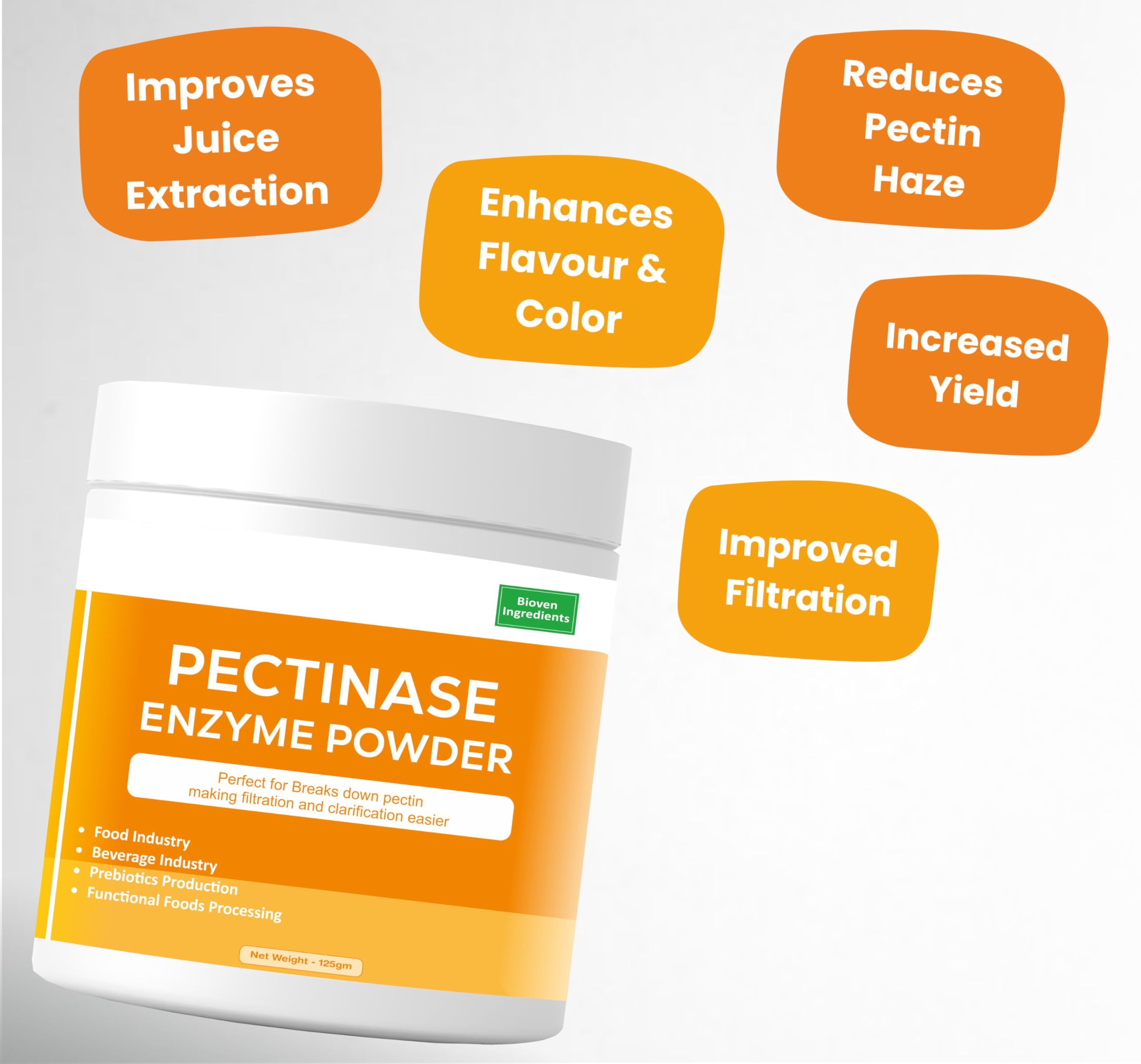Generic Multi-Enzymes Pectinase Enzyme with fruits
