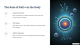 Generic NAD+ Resveratrol Blended Vitamin Supplement side view
