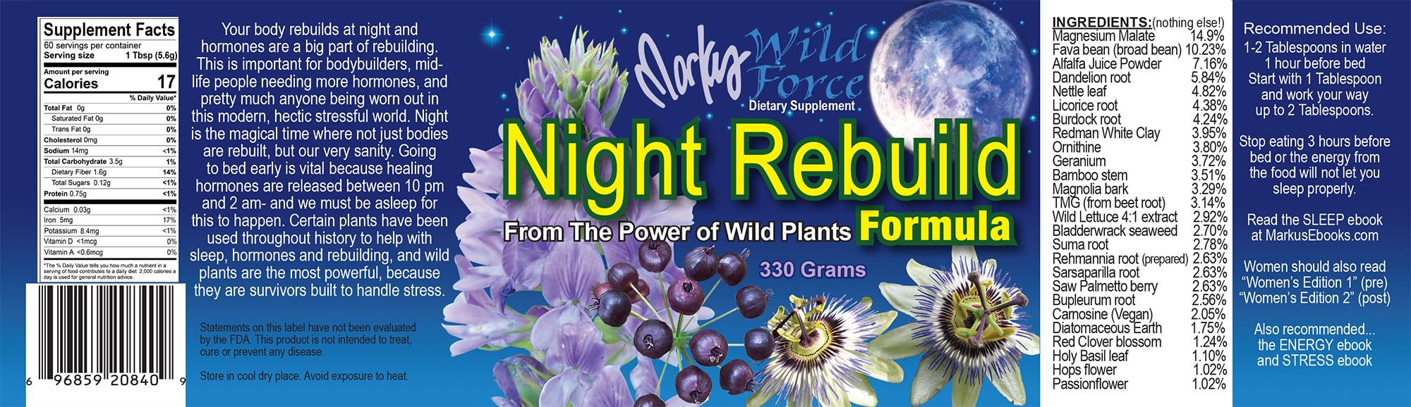 Generic Night Rebuild Powder 390g mixed with water