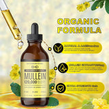 Generic Organic Mullein Drops packaging with ingredients list