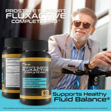 Generic Saw Palmetto Pro Fluxactive Complete supplement bottle with measuring spoon