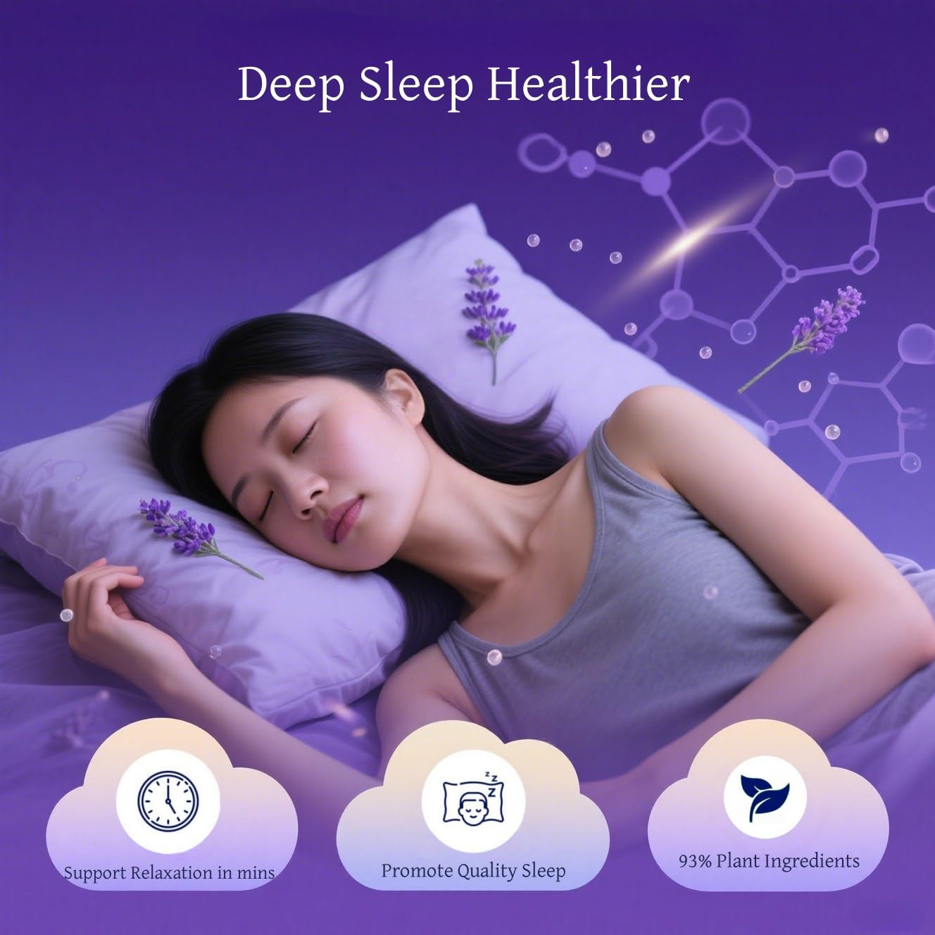 Generic Sleep Gel Topical back view with ingredient list