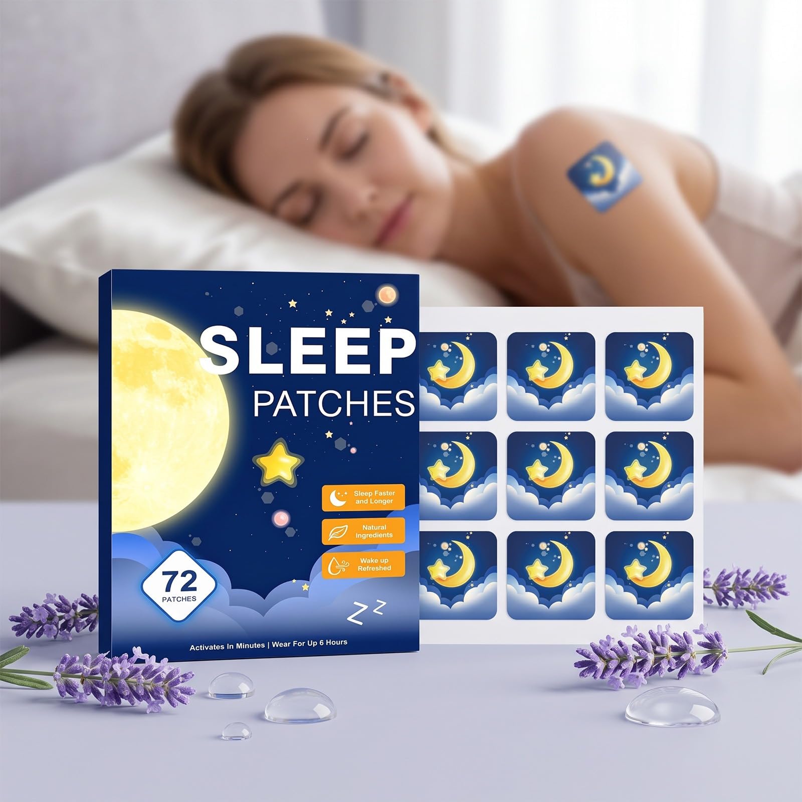 Generic Sleep Patches applied on skin
