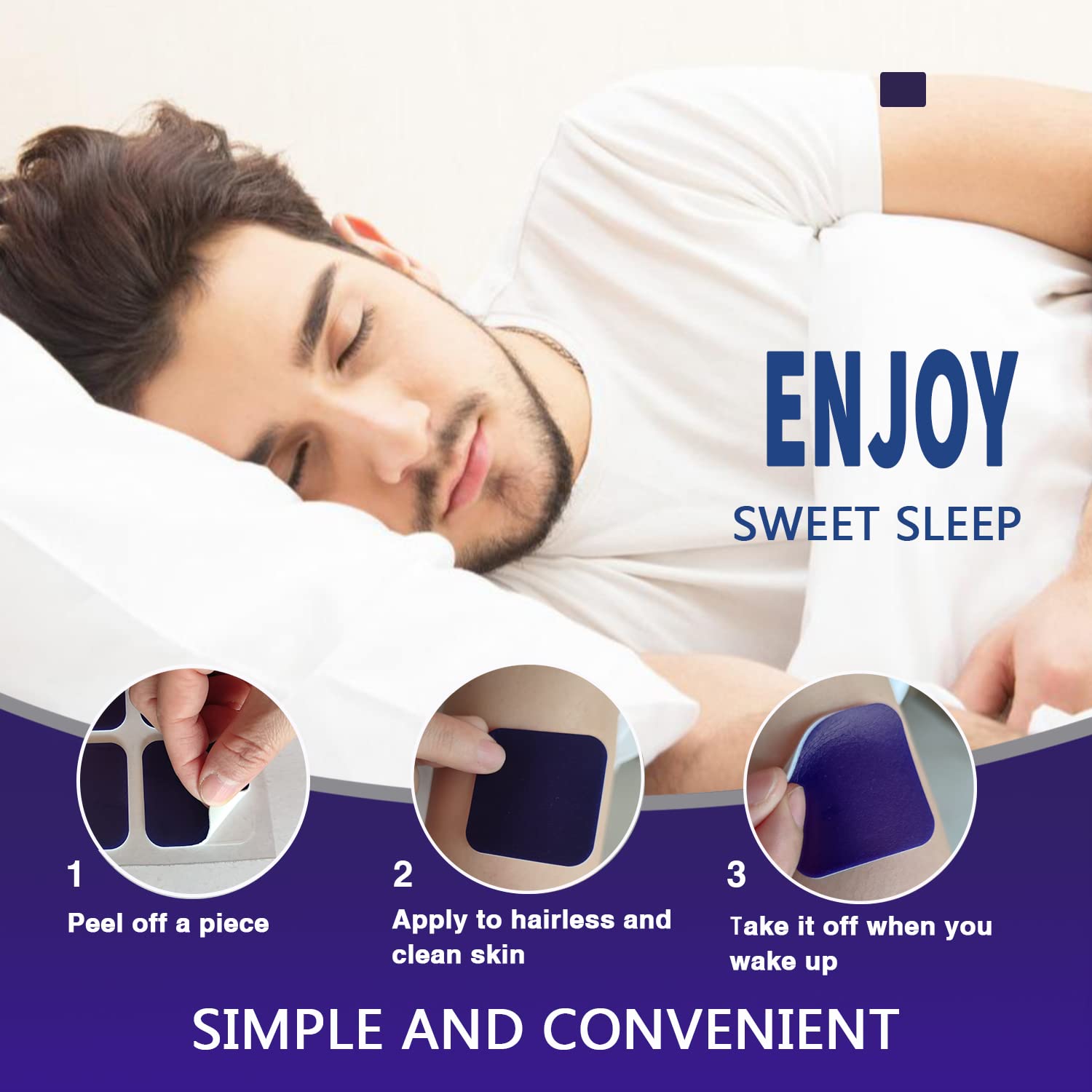 Generic Sleep Patches in use on a person's arm