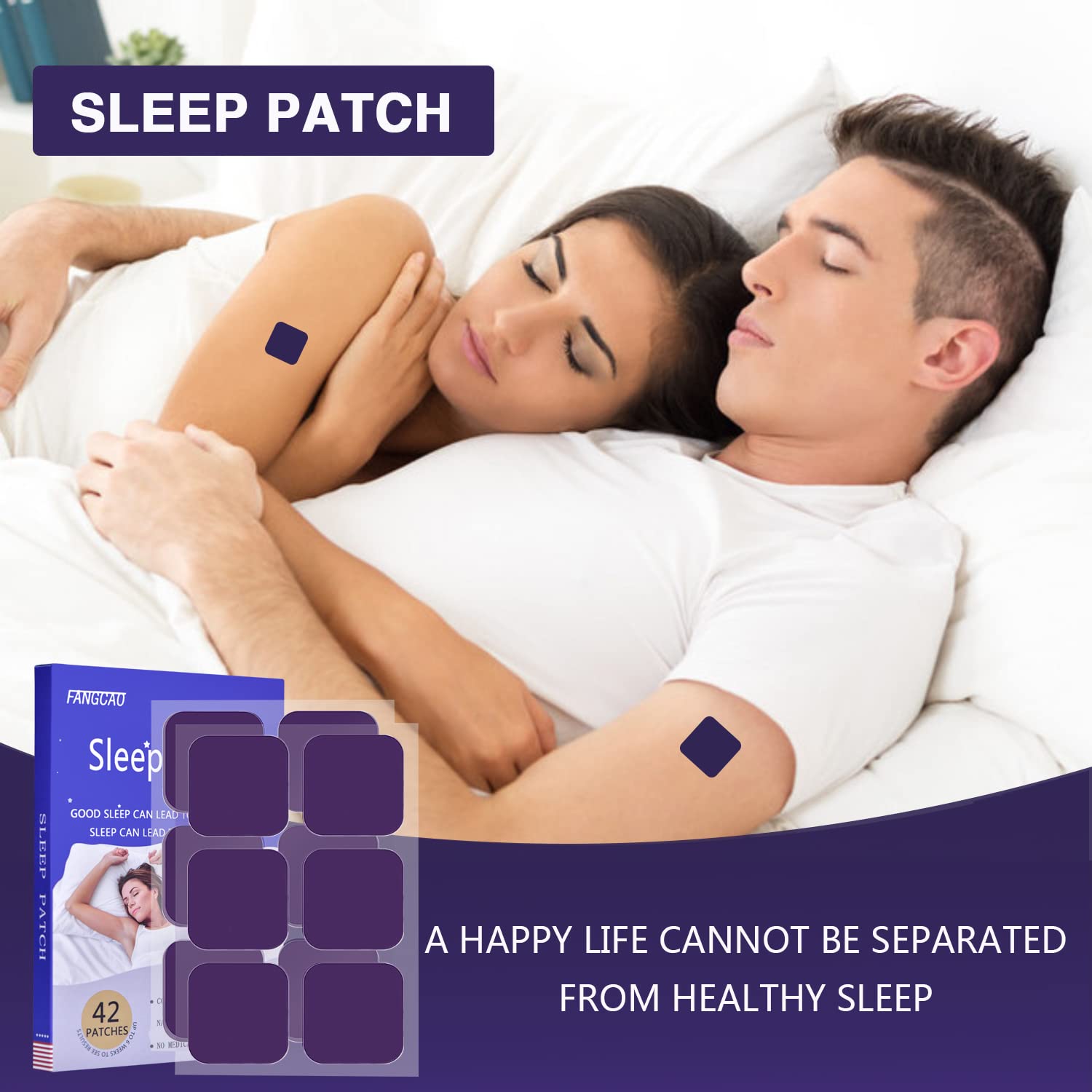 Generic Sleep Patches laid out on a flat surface