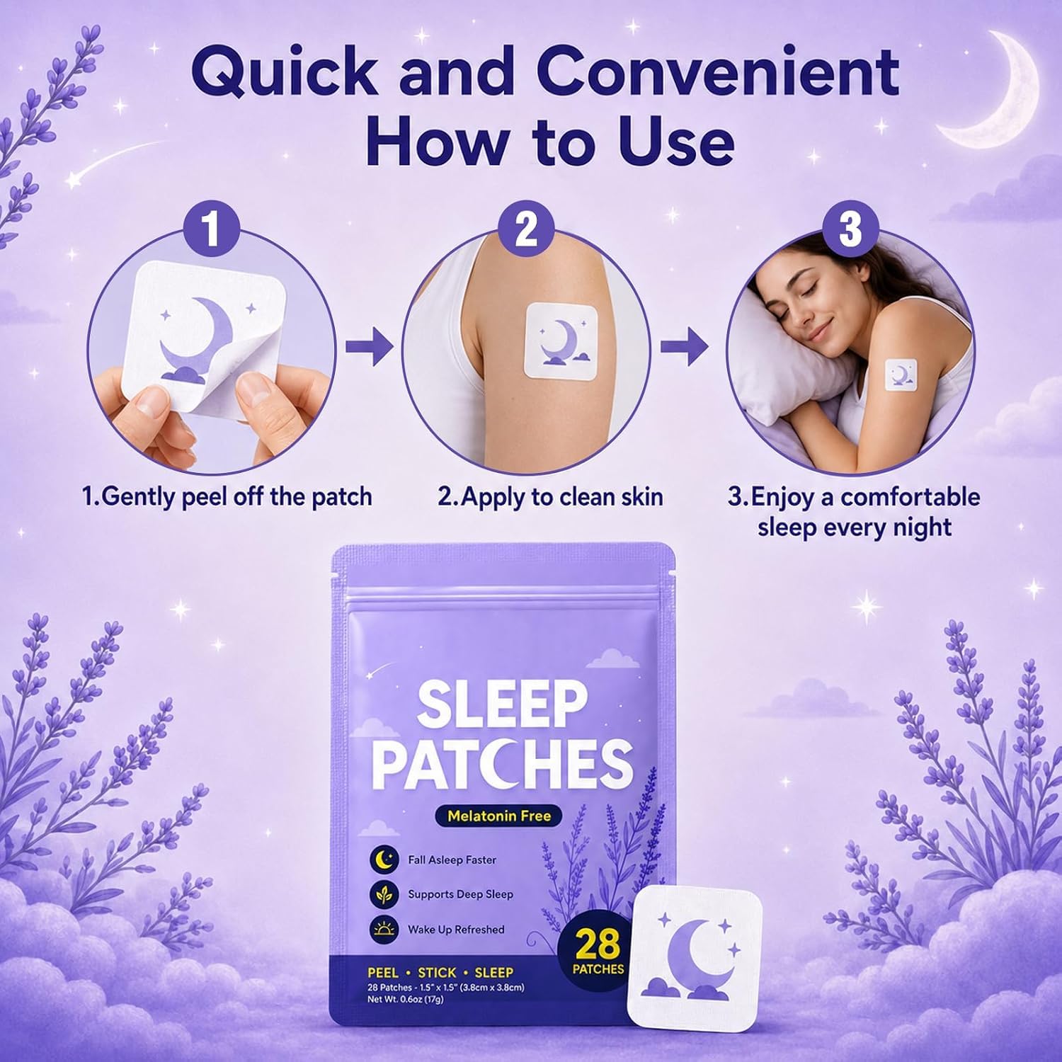 Generic Sleep Patches packaging side view