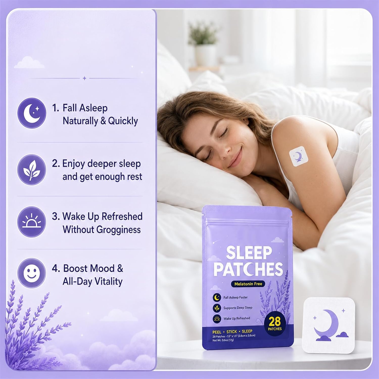 Generic Sleep Patches product details close-up