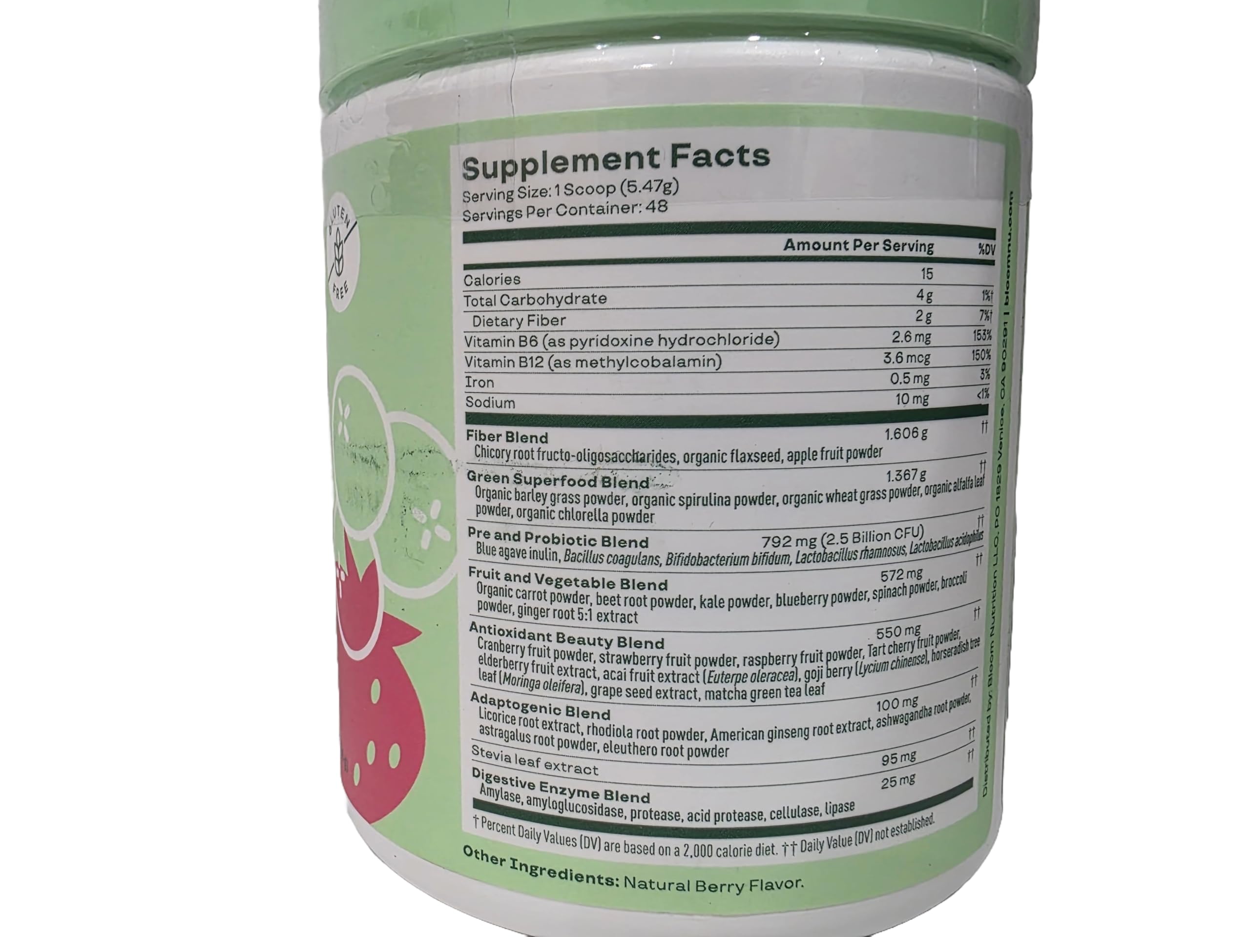 Generic Spirulina Powder scoop and serving suggestion
