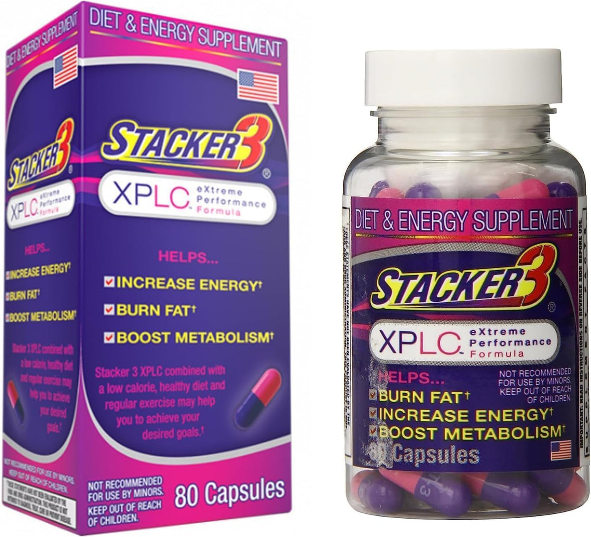 Generic Stacker 3 XPLC fat burner supplement front view