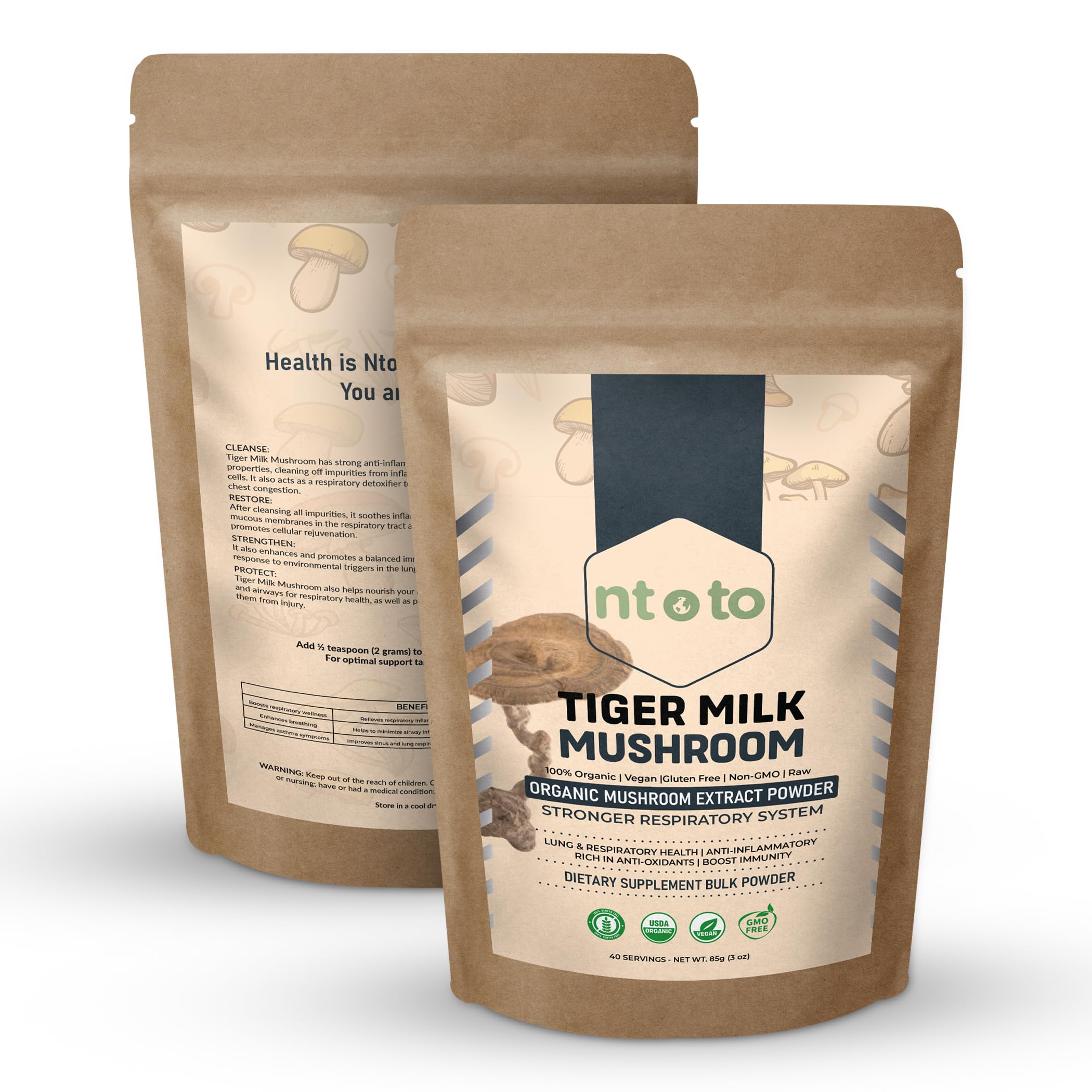 Generic Tiger Milk Mushroom Supplement 68g front view