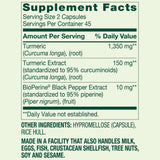 Generic Turmeric Curcumin 1500mg 90 Capsules side view