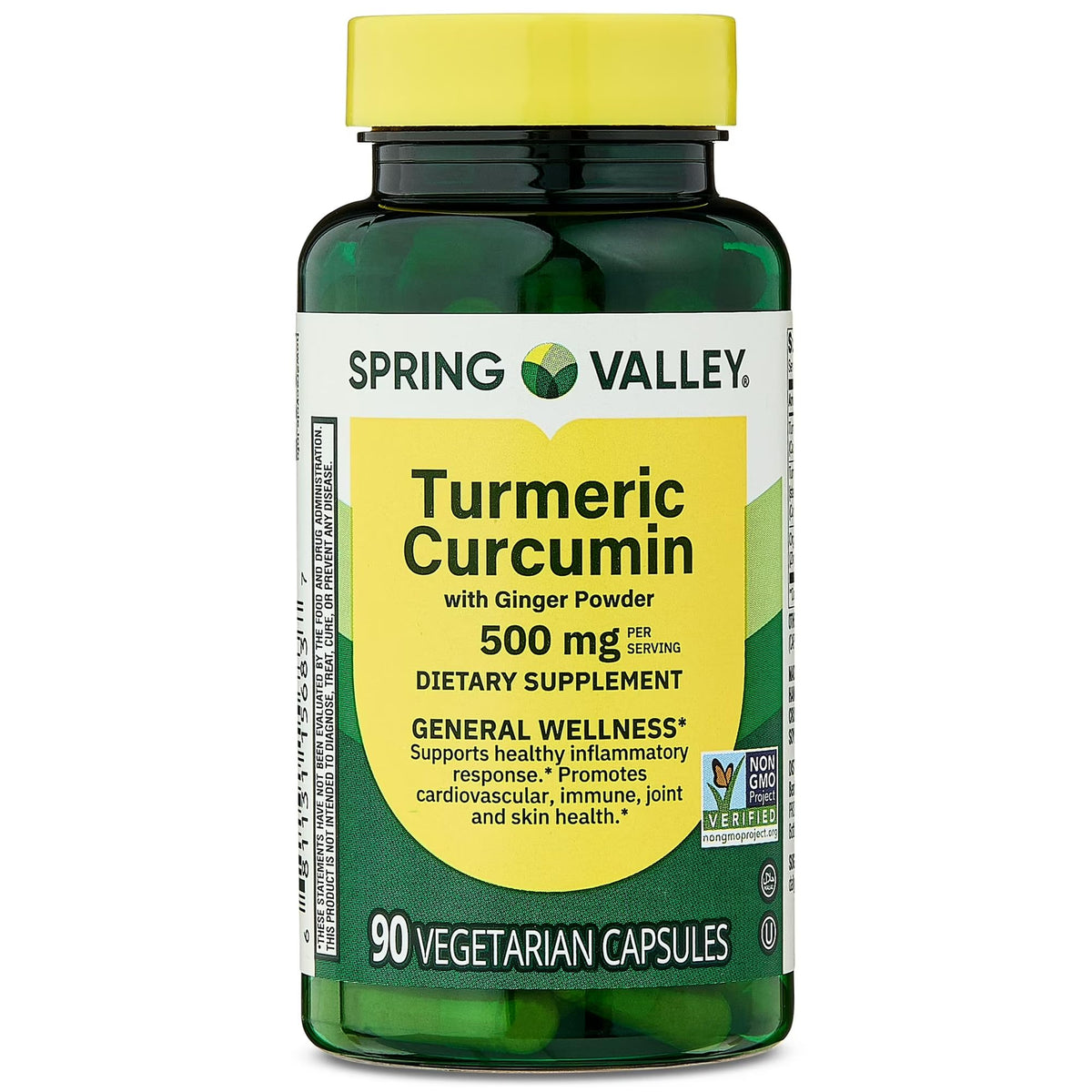 Generic Turmeric Curcumin with Ginger 90 Capsules front view