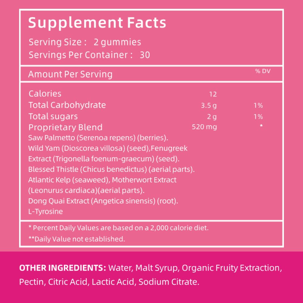 Générique BBL Gummies side view with ingredients listed