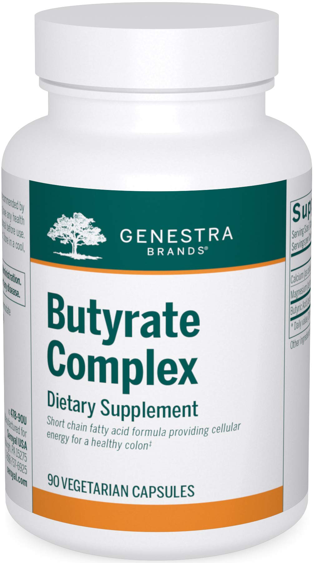 Genestra Brands Calcium Butyrate Capsules 630mg front view