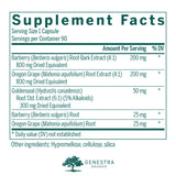 Genestra Brands Goldenseal Supplement 50mg side view of bottle