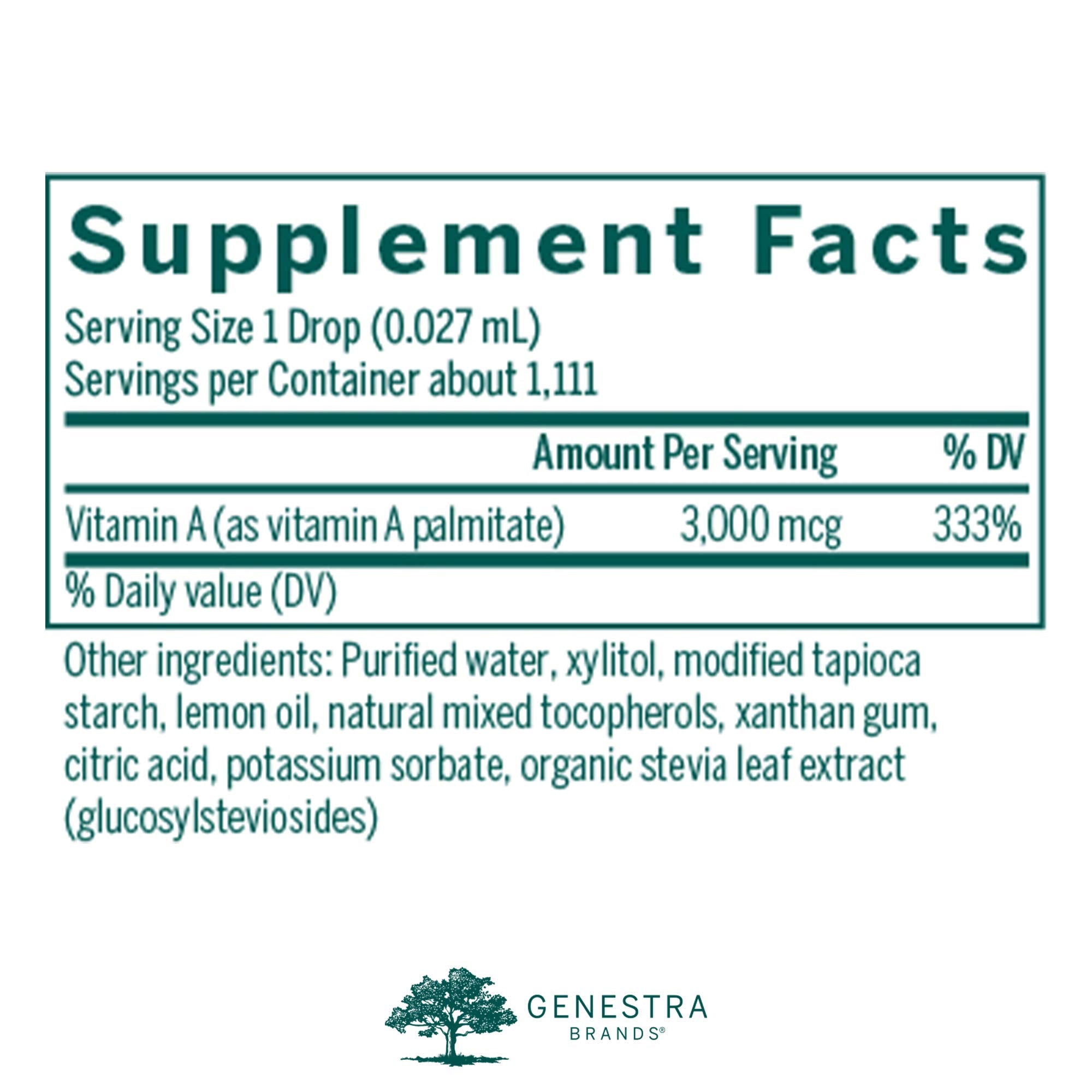 Genestra Brands Vitamin A Drops dropper close-up