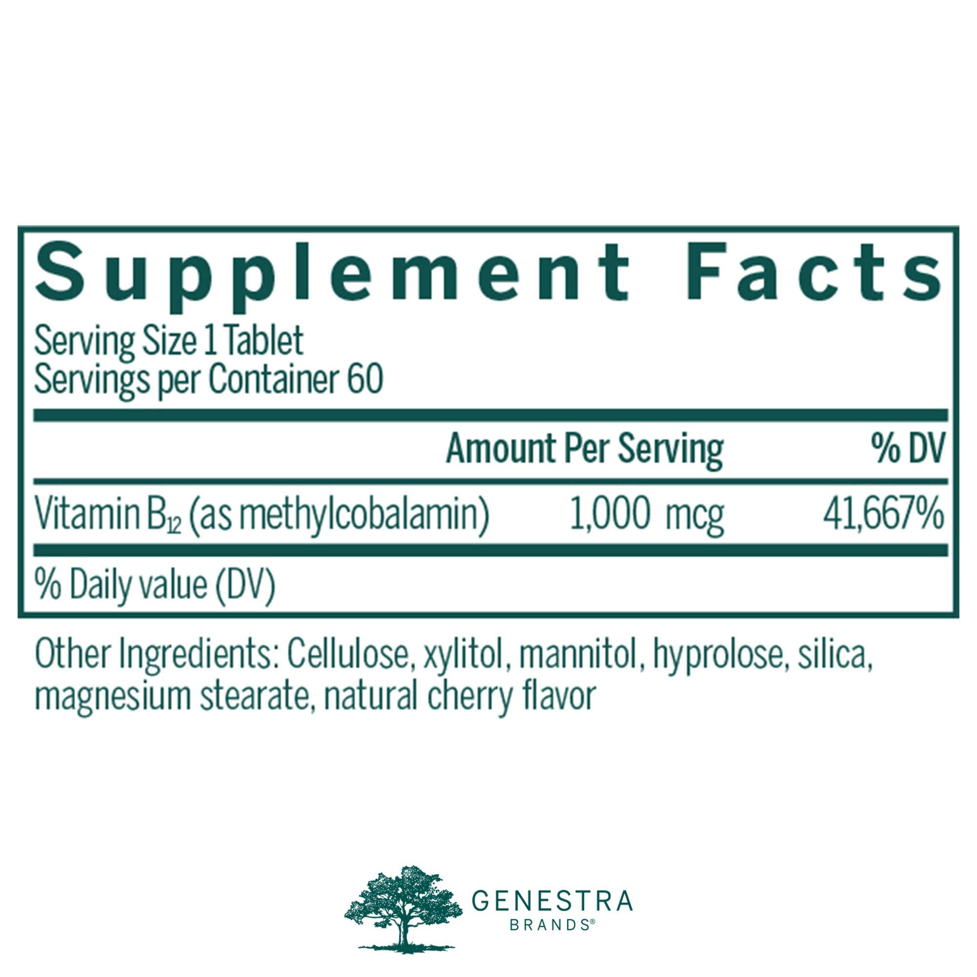 Genestra Brands Vitamin B6 32g ingredients list on back